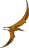 Brown Flying Pterodactyl Clip Art